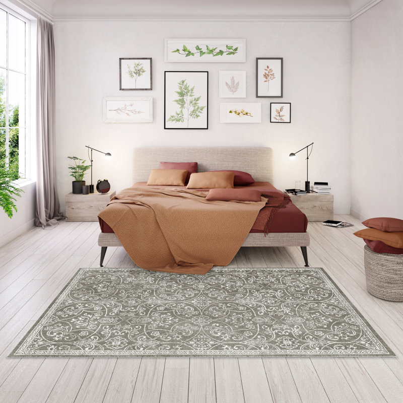 Tulare Floral Area Rug, Rectange 80 x 150cm