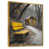 Toile avec cadre flottant or