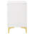 2-Drawer Rectangular Nightstand With Glam Gold Accents And Spacious Storage, For Modern And Mid-Century Décor.-29926674