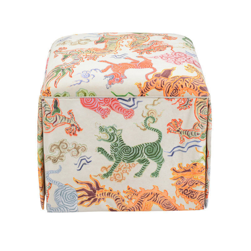 Chelsea Square Ottoman, Tibetan Tiger