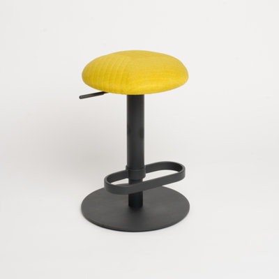 Pop Metal Stool-Hydraulic Stool with High Density Foam Seat, Tubular Steel Base, Adjustable Height