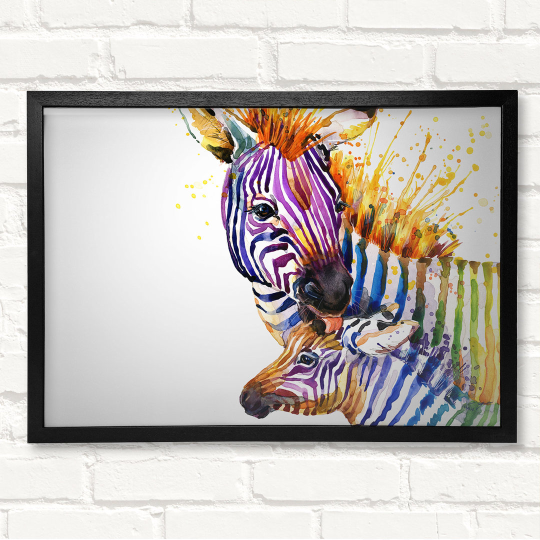 Zebra Paint Splatter - Druck