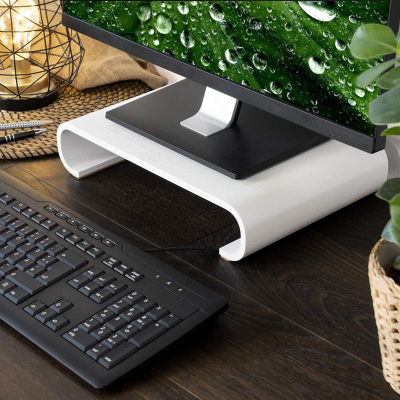 Kyzer Monitor Stand, White