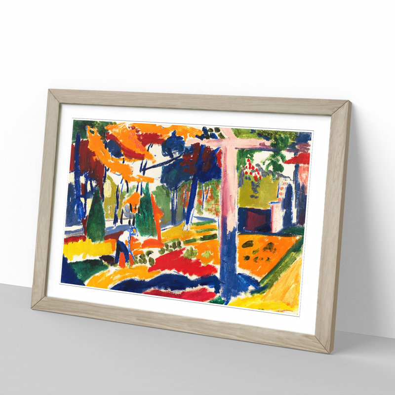 Home Garden Vol.3 by Henry Lyman Sayen - Picture Frame Painting, 36cm H x 48cm W x 2cm D, Oak Framed