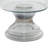 Glass Handmade Turned Style Pillar Silver Hurricane Lamp with Smoked Glass Finish