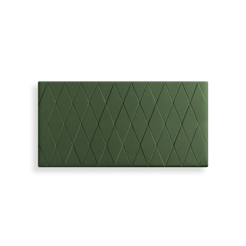 Raffles Upholstered Velvet Headboard, Small Double (4'), Green