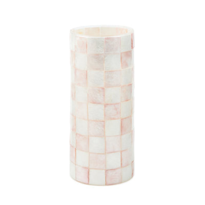 Rosy Check Capiz Vase