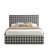 Modern Farmhouse Upholstered Platform Bed with Plaid Headboard and Lift Storage, Queen, Black And White Plaid-201137454-189862747