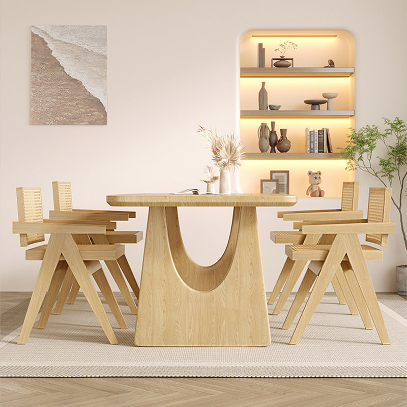 Table de salle à manger Burlywood, H 29,53 po x L 78,74 po x l 35,43 po
