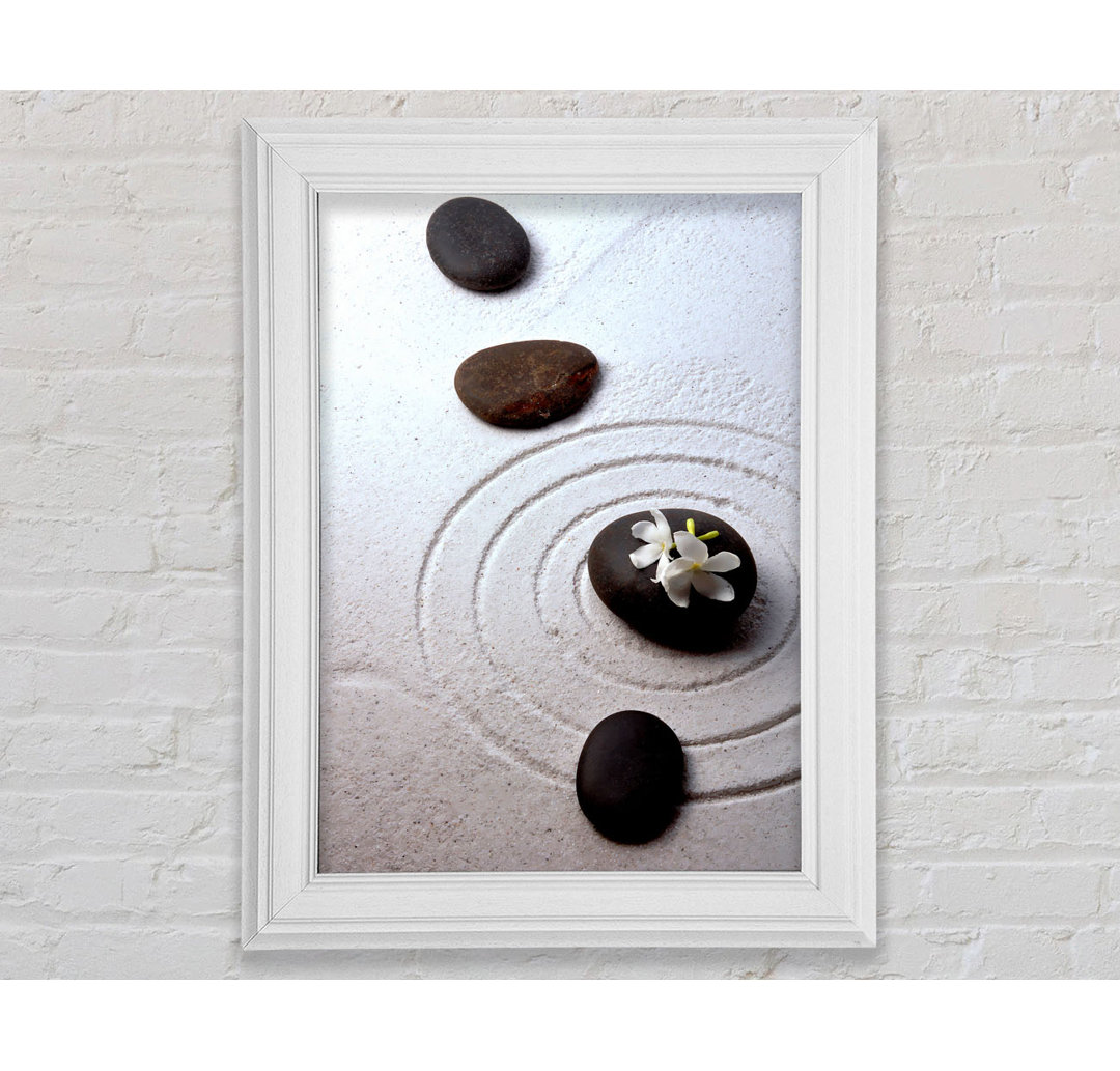 Peace Lily Zen Stones - Einzelner Bilderrahmen Kunstdrucke