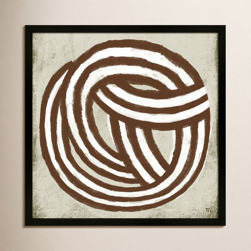 Knotting By Studiom - Framed Wall Art, Black Framed, 16" H x 16" W x 1.25" D