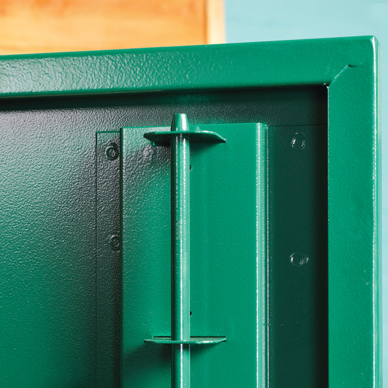 Motorbike Secure Storage 5 ft. W x 9 ft. D Apex Metal Bike Shed, Green
