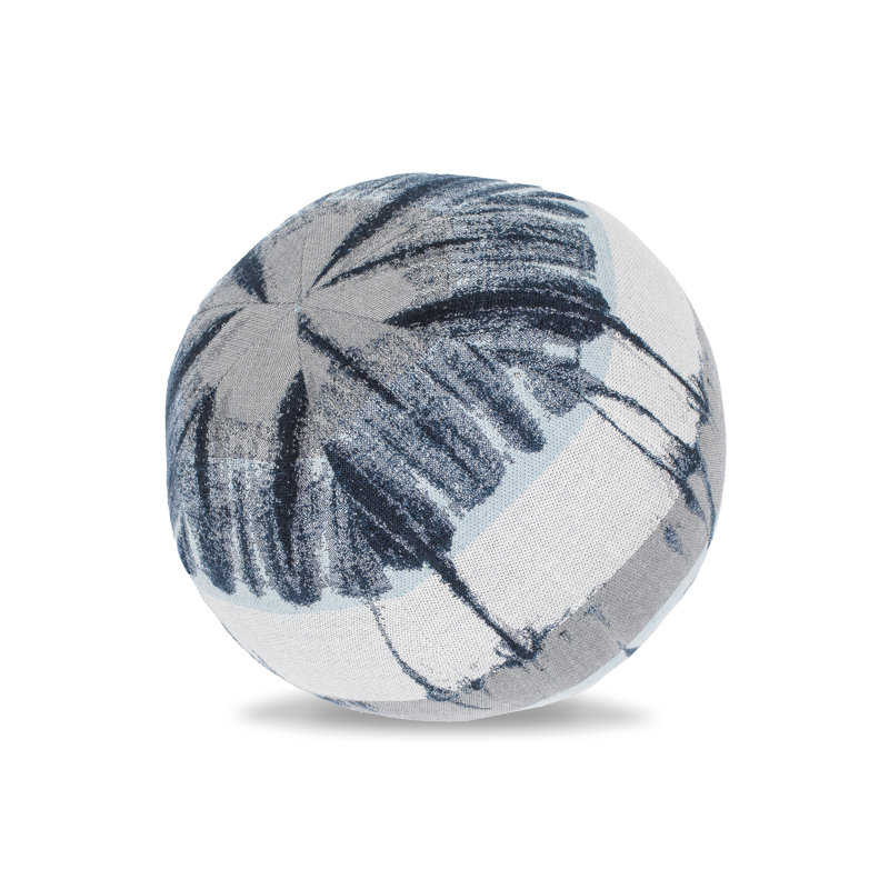 Artful Ombre Orb Woven Accent Pillow Cover & Insert, Blue/Gray