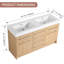 Meuble-lavabo double 60 po avec plateau en résine