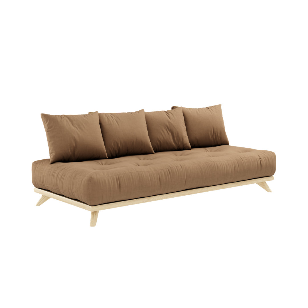 Schlafsofa Senza Daybed zum Schlafen, Liege zum Entspannen, zum Sitzen inkl. Handgefertigte Futonmatratze und 4 Rückenki...