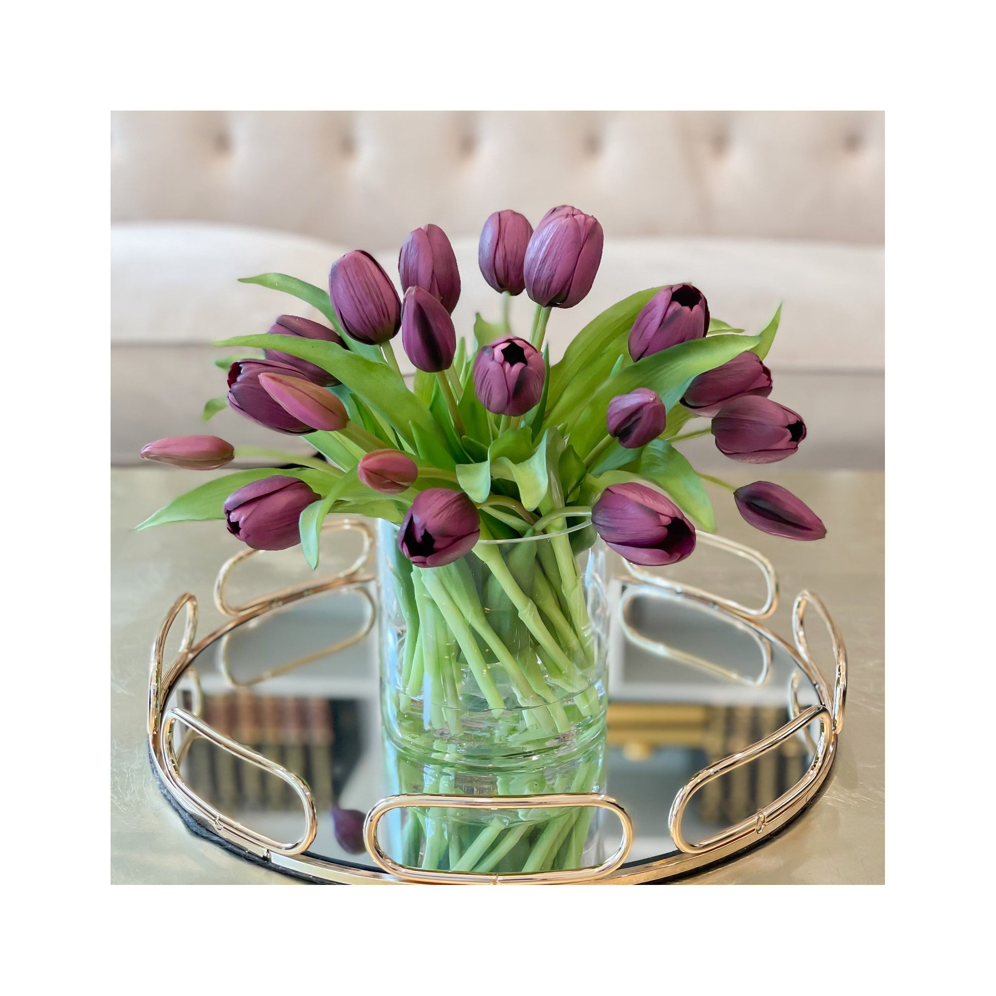 Tulips in Vase, Purple