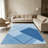 1PC Geometric Blue Color Block Striped Modern Minimalist area rugs for Living Room, Soft and Comfortable, Suitable for all seasons, easy-to-maintain, machine washable Indoor floor mat, Under Table Farmhouse suitable for dining room-129131618