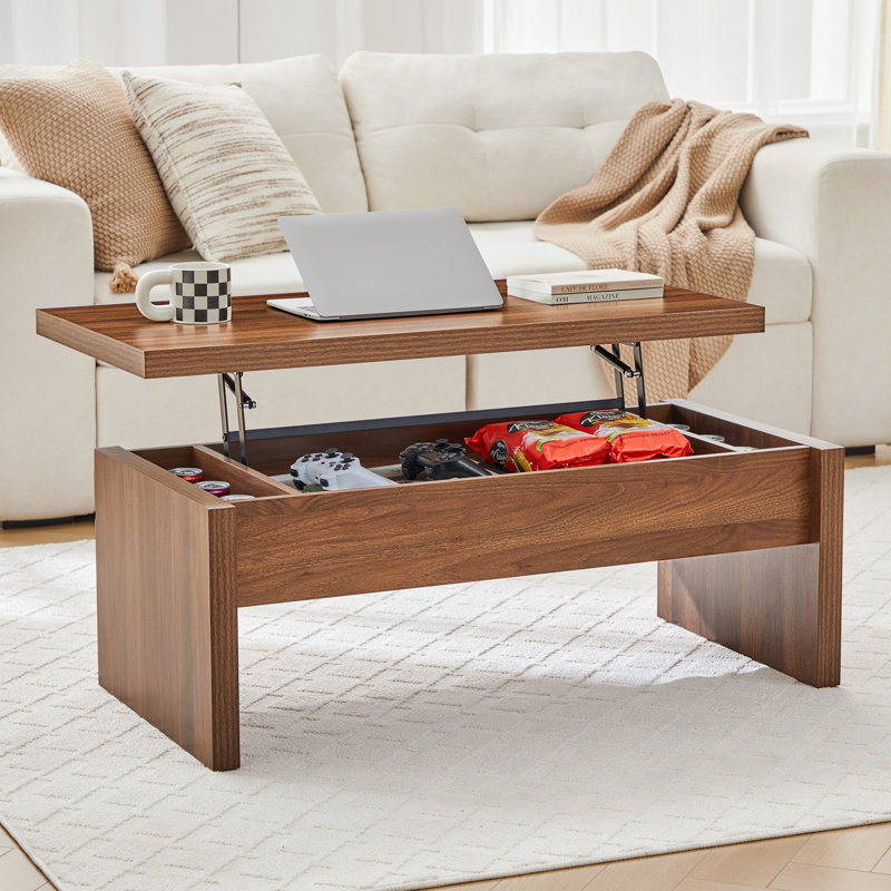 Lift Top Coffee Table With Storage, Walnut