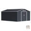 Barnesville 13 x 11ft Metal Garden Shed Waterproof Galvanised-2102820108