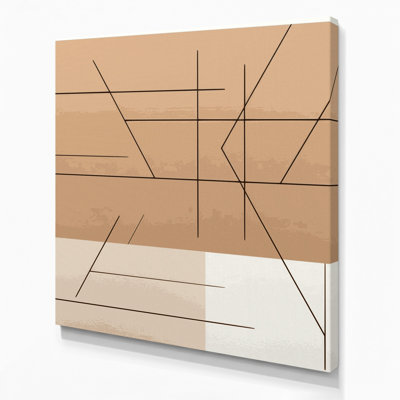 Minimalisme 30, art mural sur toile brune