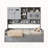 Wooden Daybed With Hydraulic bed and All-in-One Cabinet and Shelf-2014475500-2014475501