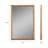 Dellarae Brown Wood Framed Wall Mirror with Carved Detailing - 44" Rectangular Mirror for Home, Office, Bedroom, or Living Room Decor