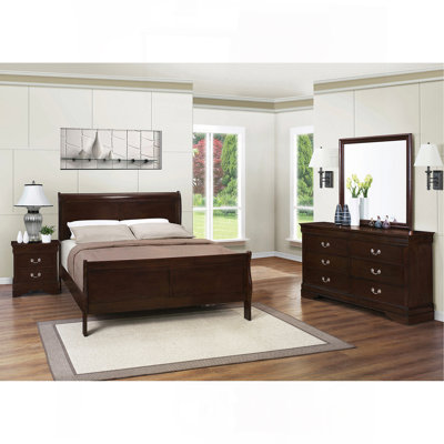 Bruno Cappuccino 4-Piece Full Bedroom Set