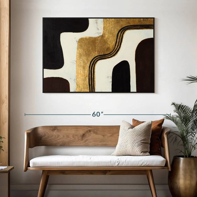 Afrique rétro, 46 po x 31 po, Cadre flottant noir