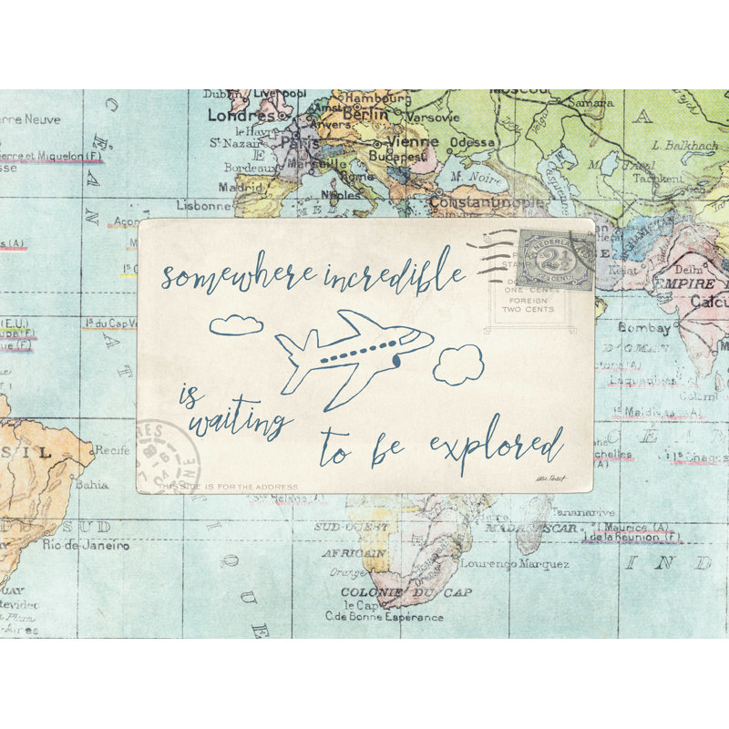 «Travel Posts IV» par Katie pertiet, reproduction sur toile, H 36 po x l 48 po