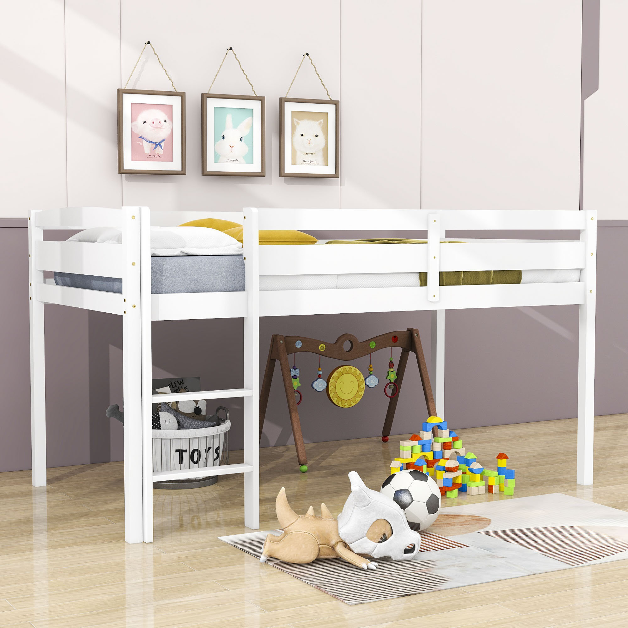 Harriet Bee Earther Kids Twin Loft Bed | Wayfair