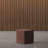 17" Wide Square Cube Ottoman, Faux Leather Footstool & Side Table, Cognac Brown-19777206