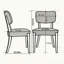 Ensemble de 2 chaises d'appoint modernes sans accoudoirs, modernes et beiges avec pieds en bois-1961112854-1961112859
