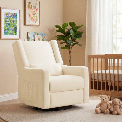 Tucker 32.8" Wide Chenille Upholstered Swivel Glider Recliner