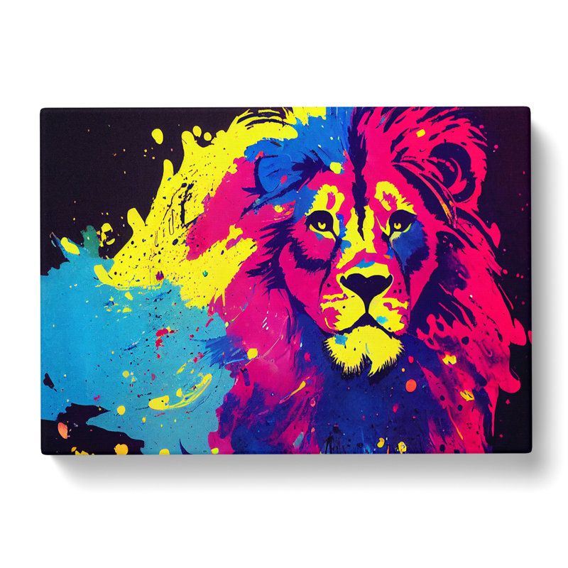 Lion Splash Vol.5 Abstract - Wrapped Canvas, 40cm H x 60cm W x 3cm D
