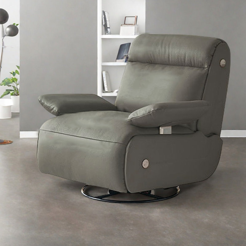 Functional Single Recliner with Storage Pocket, Gray