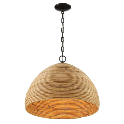 Luminaire suspendu en forme de dôme à 1 lumière Woodleigh