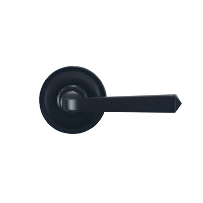 Flat Door Lever with Round Rosette