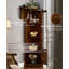 Armoire de rangement 70,87 "en bois massif de style européen avec tablettes d'angle