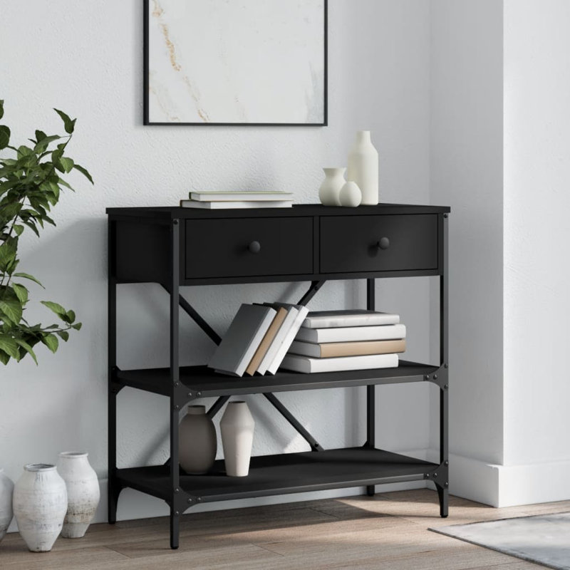 Regnier Console Table, Black, 75cm L x 34.5cm W x 75cm H