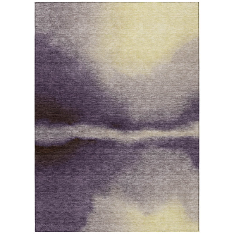 Machine Washable Indoor/Outdoor Lockway ACN2419 Abstract Rug, Rectangle 10' x 14'