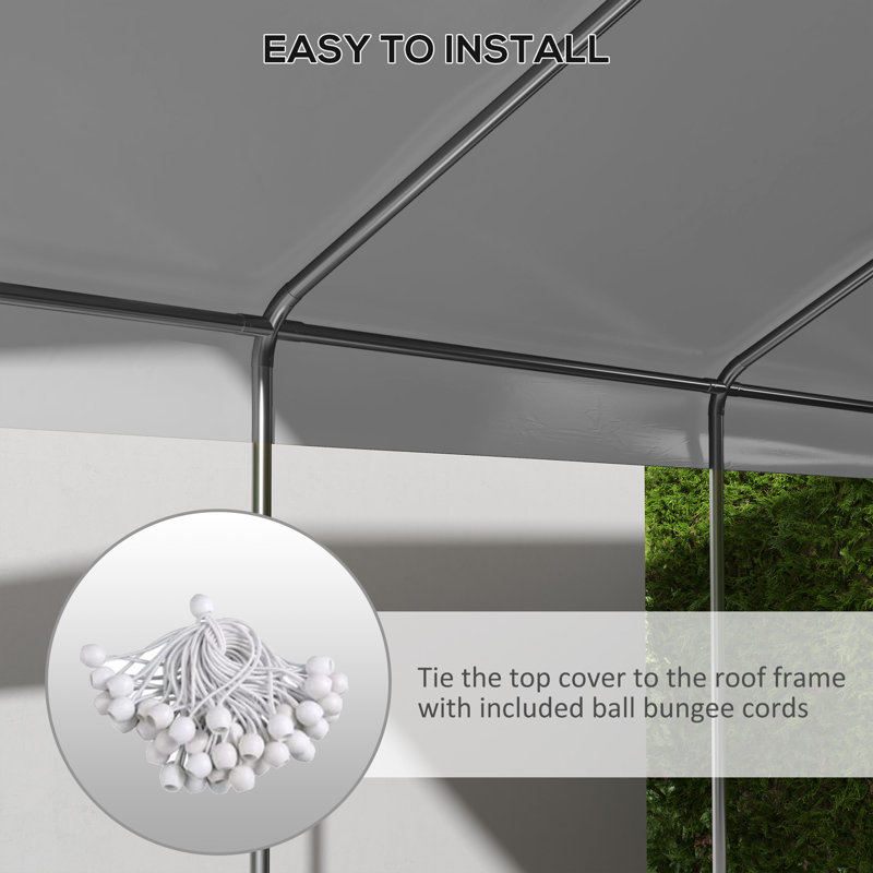 Outsunny Plastic Replacement Canopy for Canopy, White