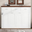 Lit escamotable simple avec 3 tiroirs, blanc