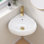 Évier de salle de bain mural en céramique 14 po x l 15 po x 14 po Lavabo de salle de bain mural en céramique ovale à fixation murale ovale avec trop-plein intégré