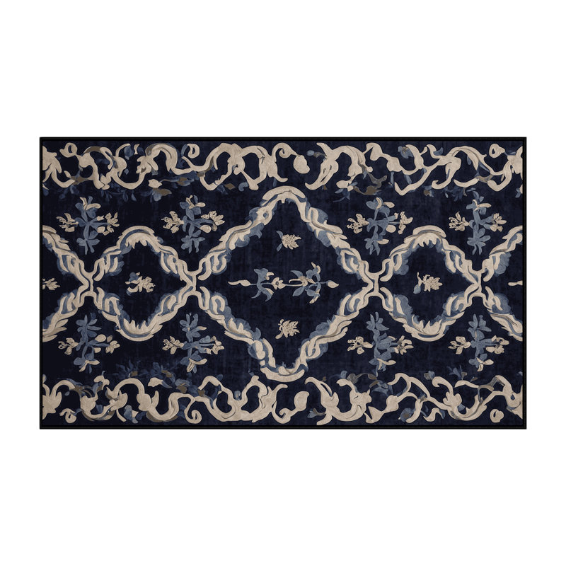 Tapis gris lavable à la machine, Rectangle 6 pi x 9 pi