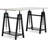 Adjustable Height Mixed Media Desk With Storage Shelves And Urban Farmhouse Design