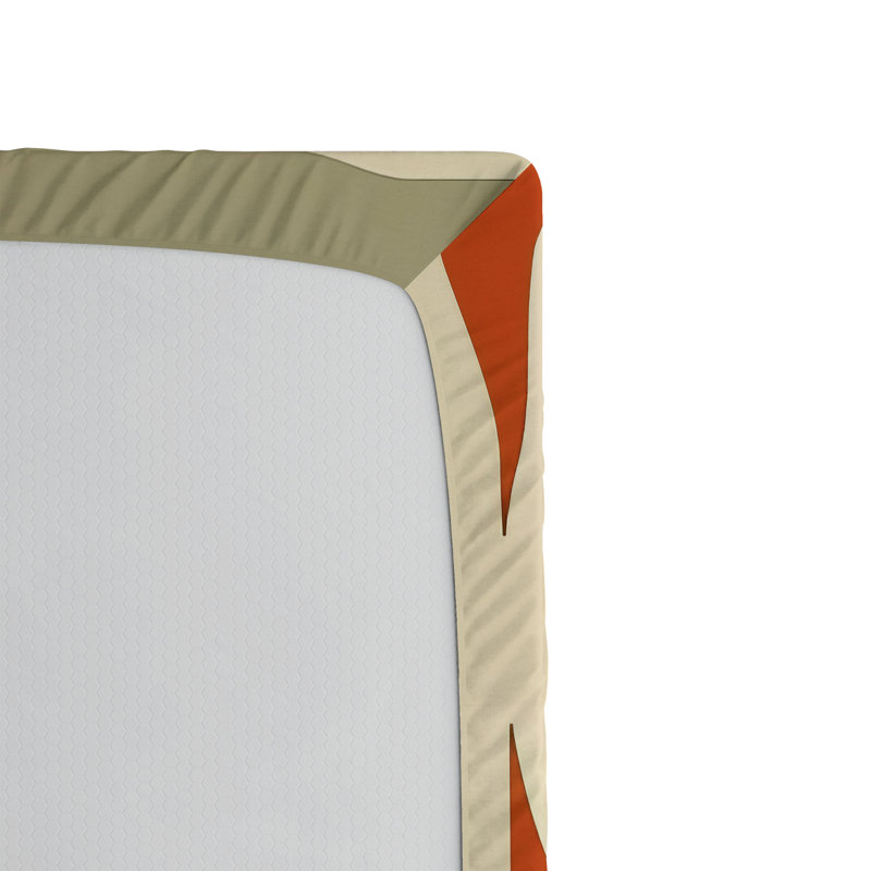 Microfiber Abstract Fitted Sheet, Twin