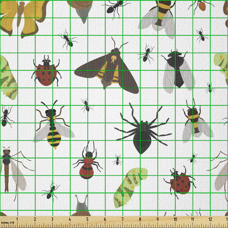 Coursen Wildlife with an Assortment of Bugs Multi-Purpose Fabric