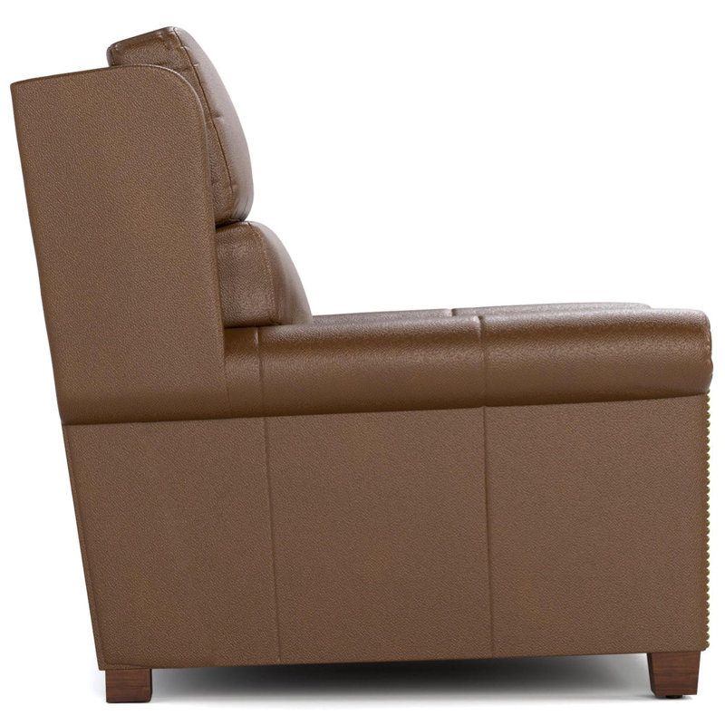 Woodlands Small Roll Arm Wall Recliner, Selvano Bark, Power - Push Button, Yes