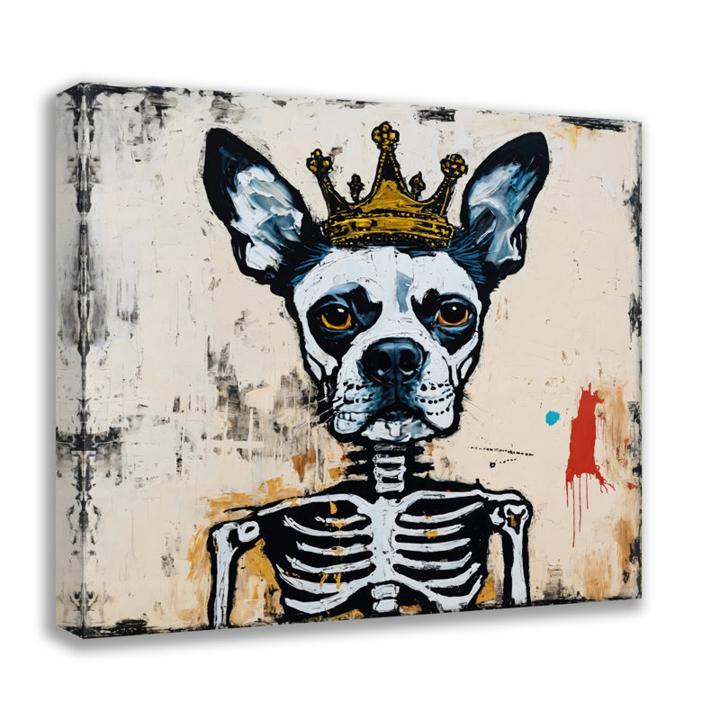 Dog 16-Homage-Basquiat, estampe numérique sur toile tendue avec châssis, H 24 po x l 24 po
