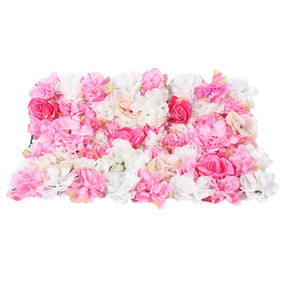 Artificial Flower Wall Panels, 3D Floral Backdrop for Wedding Party Decor
